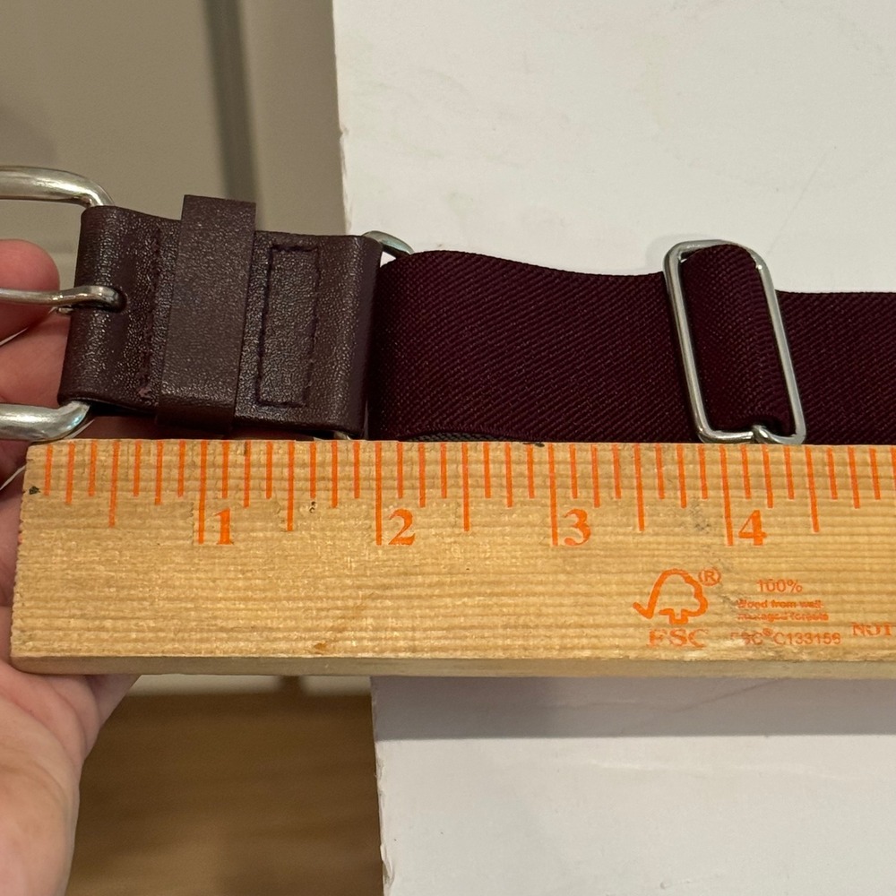 Adidas Baseball Softball Belt Kids Maroon Burgundy Adjustable Elastic Athletic - Picture 6 of 8